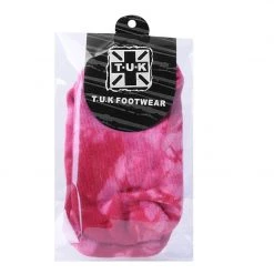 TSK1113 Tie-Dye Red No-Show Sock Vegan