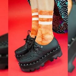 TSK1116 Tie-Dye Orange Tube Sock