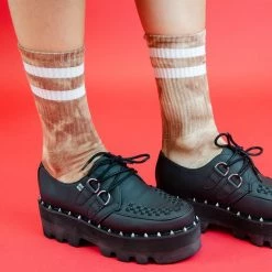 TSK1118 Vegan Tie-Dye Chocolate Tube Sock