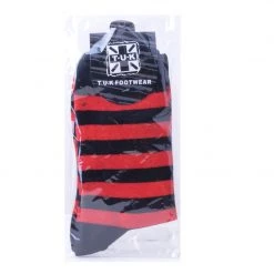 TSK1120 Red & Black Stripe T.U.K Women's Sock