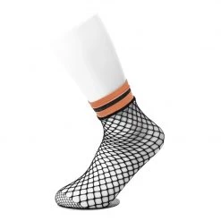 TSK1122 Multi-color Band Fishnet 5-Pk Sock Women