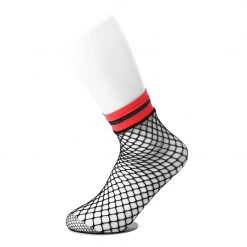 TSK1122 Multi-color Band Fishnet 5-Pk Sock Women