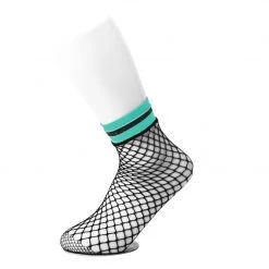 TSK1122 Multi-color Band Fishnet 5-Pk Sock Women
