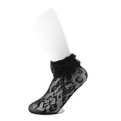 TSK1123 Black Assorted Fishnet 5-Pk Sock