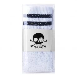 TSK1124 Black & White Varsity Rhinestone Over-The-Knee Sock Women