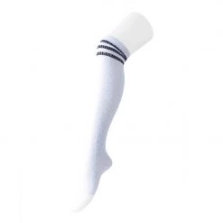 TSK1124 Black & White Varsity Rhinestone Over-The-Knee Sock Women