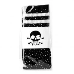 TSK1125 Black Varsity Rhinestone Over-The-Knee Sock