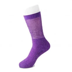 TSK1128 Purple Ribbed Glitter Sock