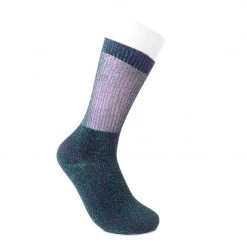 TSK1131 Green Ribbed Glitter Sock Women