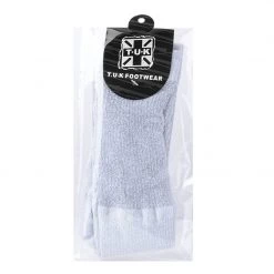 TSK1132 Women Silver Ribbed Glitter Sock