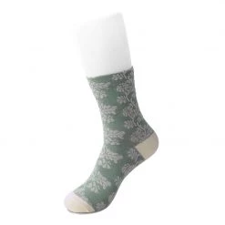 TSK1136 Women Sage Filigree Mesh Sock