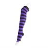 TSK1144 Black & Lavender Striped Thigh High Sock Women