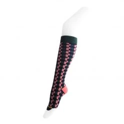 TSK1148 Women Multicolor Houndstooth Knee-High Sock