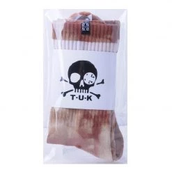 TSK1118 Vegan Tie-Dye Chocolate Tube Sock