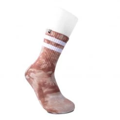 TSK1118 Vegan Tie-Dye Chocolate Tube Sock