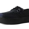 V3011 Black Glitter D-Ring Mondo Creeper Women