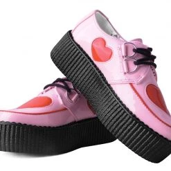 V3027 Back In Stock Pink & Red Heart Mondo Creeper