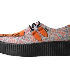 V3035 Orange & Beige Floral D-Ring Viva Creeper Women