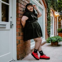 V3072 Red Suede Mondo Creeper Women