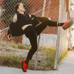 V3072 Red Suede Mondo Creeper Women