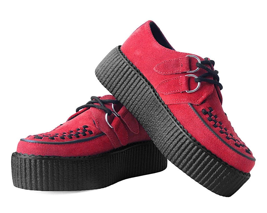 V3072 Red Suede Mondo Creeper Women