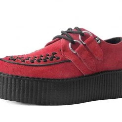 V3072 Red Suede Mondo Creeper Women