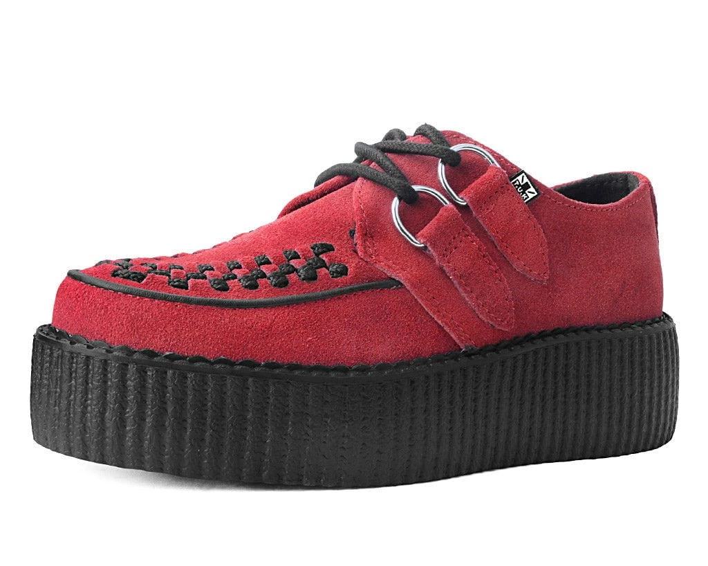V3072 Red Suede Mondo Creeper Women