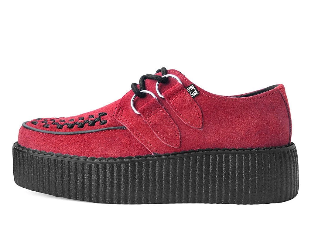 V3072 Red Suede Mondo Creeper Women