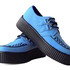 V3073 Dusty Blue Faux Suede Mondo Creeper