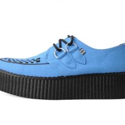 V3073 Dusty Blue Faux Suede Mondo Creeper