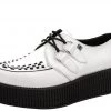 V6803 White Leather Creeper