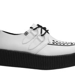V6803 White Leather Creeper