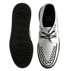 V6803 White Leather Creeper