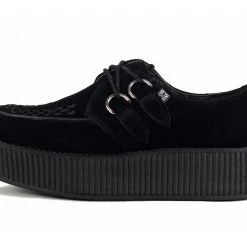 V7757 Black Suede Viva Mondo Creepers Women