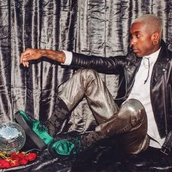 V8535 Women Emerald Green Velvet Viva Mondo Creeper