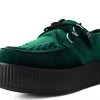 V8535 Women Emerald Green Velvet Viva Mondo Creeper