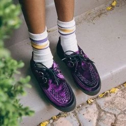 V9490 Women Violet Velvet Viva Mondo Creeper