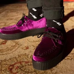 V9490 Women Violet Velvet Viva Mondo Creeper