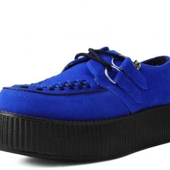 V9546 Blue Suede Viva Mondo Creeper Women
