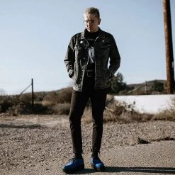 V9546 Blue Suede Viva Mondo Creeper Women