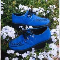 V9546 Blue Suede Viva Mondo Creeper Women