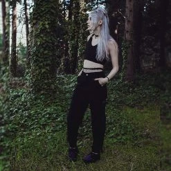 V9685 Black & Purple Leopard Monk Buckle Viva Mondo Creeper