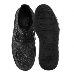 V9697 Women Black Glitter Viva Mondo Creeper