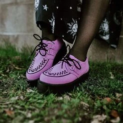 V9714 Women Lavender Faux Suede Viva Mondo Creeper