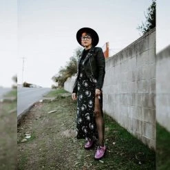 V9714 Women Lavender Faux Suede Viva Mondo Creeper