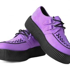 V9714 Women Lavender Faux Suede Viva Mondo Creeper