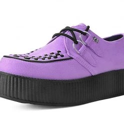 V9714 Women Lavender Faux Suede Viva Mondo Creeper