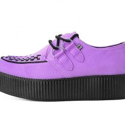 V9714 Women Lavender Faux Suede Viva Mondo Creeper