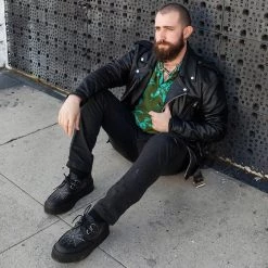 V9745 Black Glow Spiderweb Mondo Creeper Women