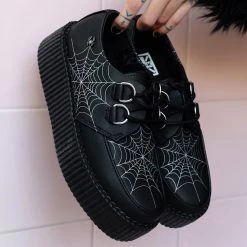 V9745 Black Glow Spiderweb Mondo Creeper Women